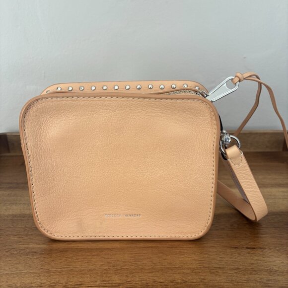 Rebecca Minkoff Nanine Light Vachetta Peach Leather Crossbody New - Picture 4 of 13